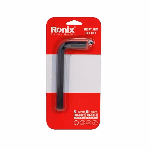 آچار آلن تک رونیکس 12 میلی متری کوتاه مدل RH-2012