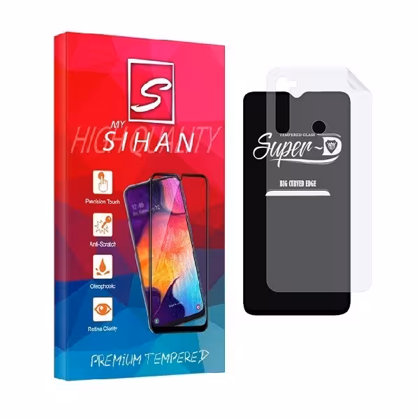 محافظ صفحه نمایش مای سیحان مدل 2SN-Glass مناسب برای گوشی موبایل شیائومی Redmi Note 8 به همراه محافظ پشت