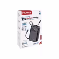 پاوربانک پرومیت مدل POWERPOD-20.BLK ظرفیت 20000 میلی‌آمپرساعت
