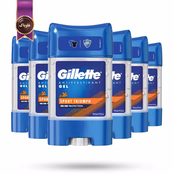 6 عدد دئودورانت ژلی ضدتعریق مردانه ژیلت Gillette مدل اسپرت Sport Triumph حجم 70 میلی‌ لیتر (اورجینال)