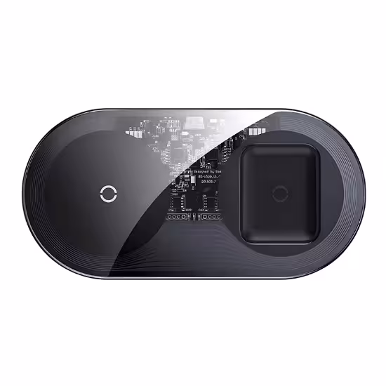 شارژر بی‌سیم 18 واتی بیسوس مدل Baseus Simple 2in1 Wireless Charger Max For Phones   Pods