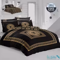 روتختی طرح ورساچه مشکی دو نفره برند Turkaz کد 2161