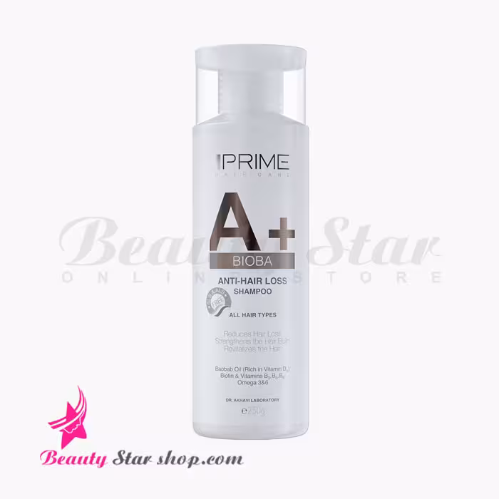 شامپو تقویت کننده و ضد ریزش  A پرایم مناسب انواع مو حجم 250 میلی لیتر