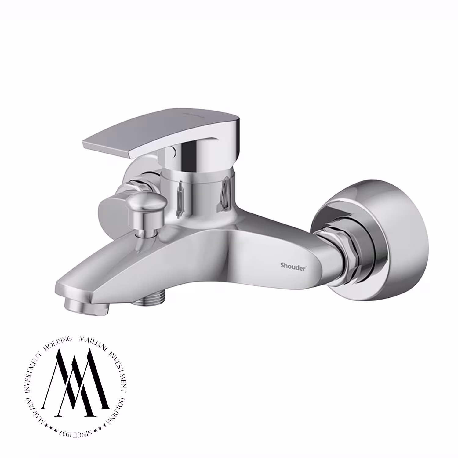 شیر حمام شودر مدل پلاس (کروم)