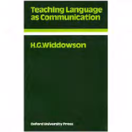 خرید و دانلود نسخه کامل کتاب Teaching Language As Communication (Oxford Applied Linguistics)