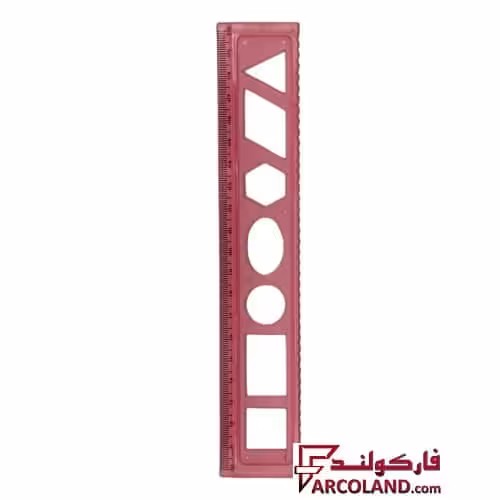 خط کش شابلون دار ژله ای 20 سانتی متر