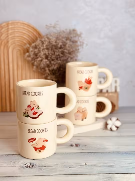 نیم ماگ طرح خرس تدی کد 4690