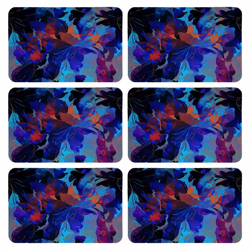 زیربشقابی طرح گل کد 9127 بسته 6 عددی | کالا مکس