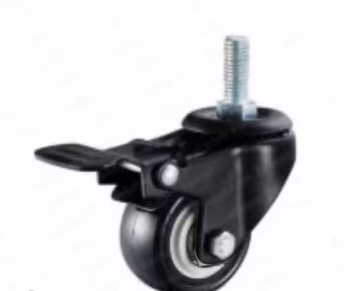 چرخ تمام مشکی وارداتی سایز 50 پیچی ترمزدار