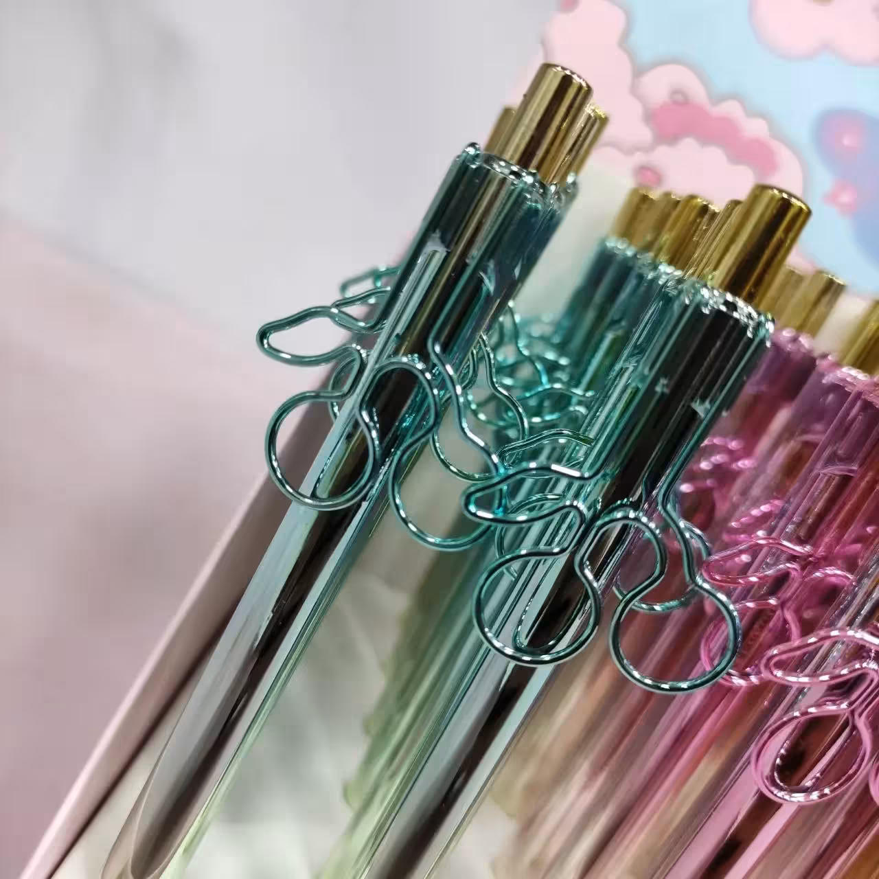 اتود هلوگرامی با دسته فلزی طرح گیلاس ضخامت 7دهم