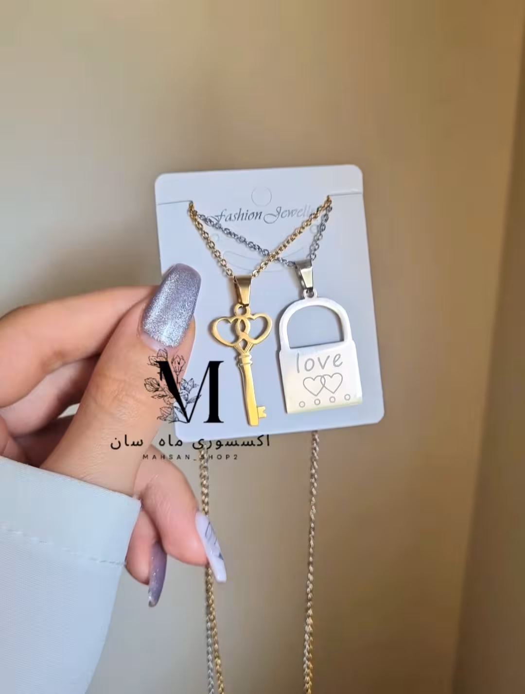 ست  قفل و کلید استیل 2عددی