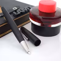 ست خودنویس لامی 2000 مشکی و جوهر LAMY 2000 set FP EF black and ink