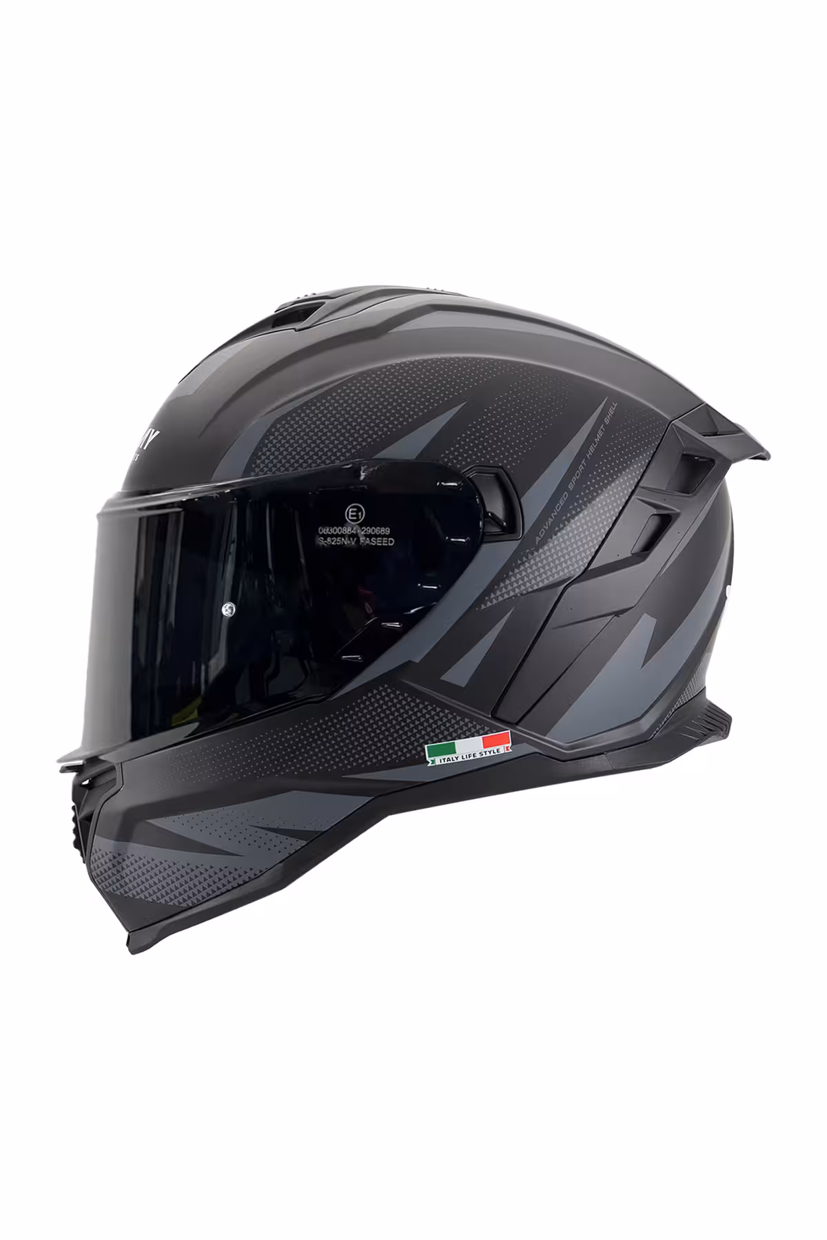 کلاه کاسکت موتورسیکلت مشکی SW 867 آسفالت سیاه و سفید Sway