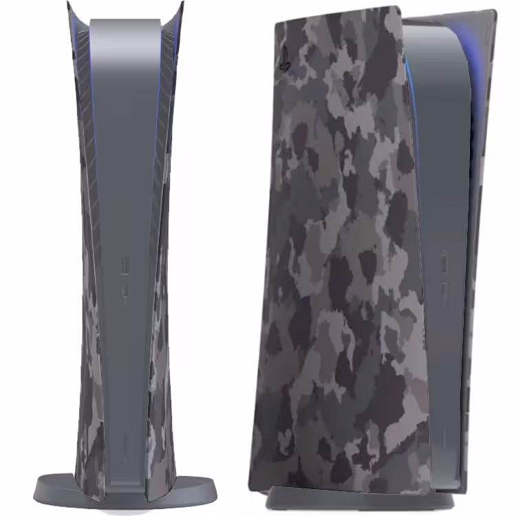 PS5 Console Covers Digital Edition – Grey Camouflage