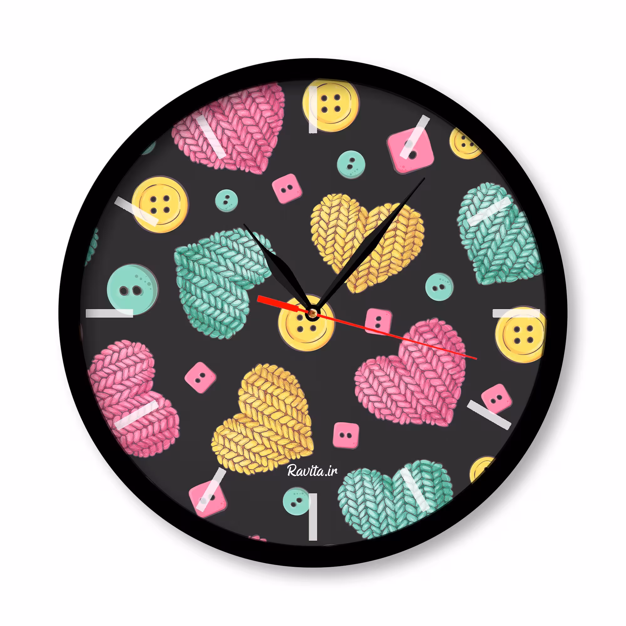 ساعت‌های دیواری راویتا طرح گل 2176