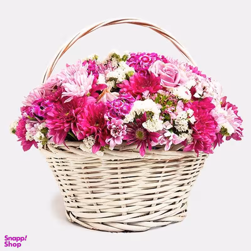 سبد گل طبیعی بهاره کد ۱