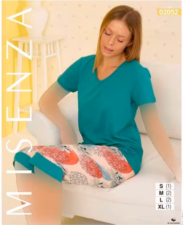 تیشرت شلوارک زنانه رنگ کله غازی کد 02052