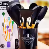 سرویس کفگیر و ملاقه سیلیکونی 12 پارچه | خرید Kitchenware Set