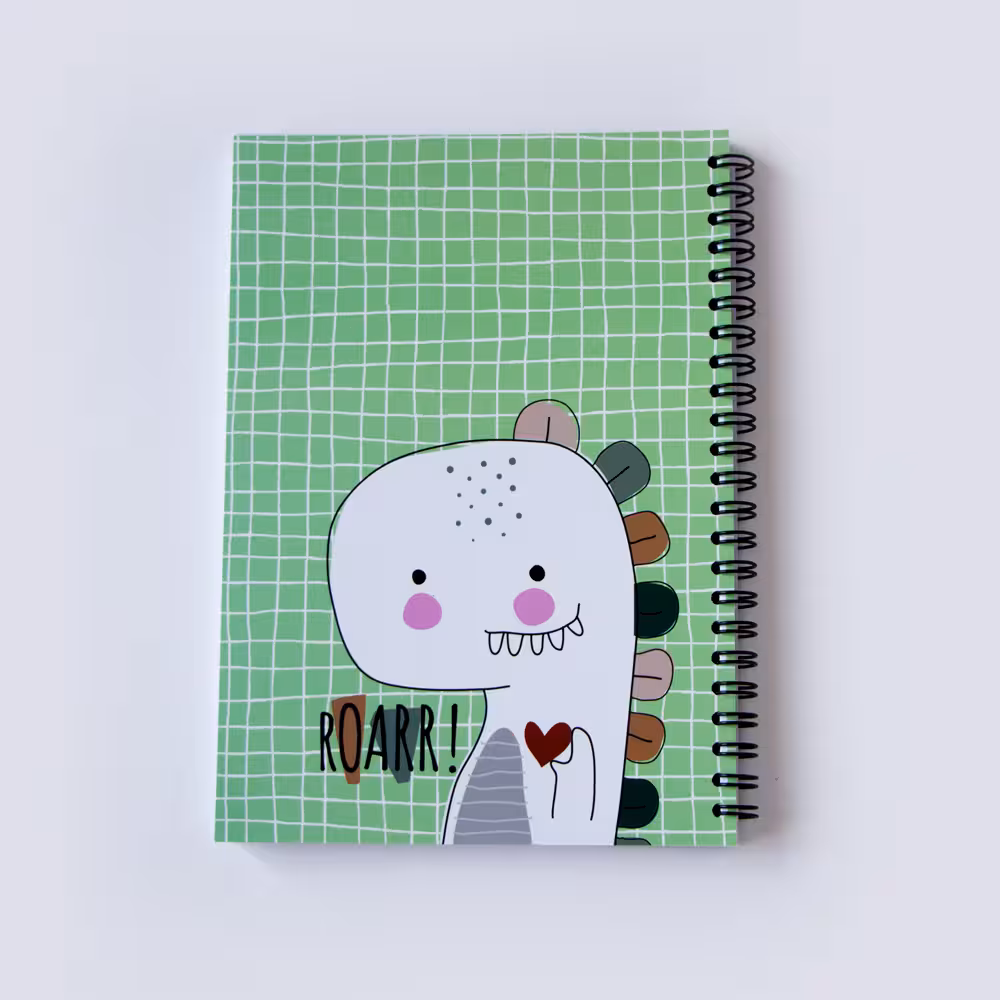 دفتر خط دار طرح دایناسور پانداک