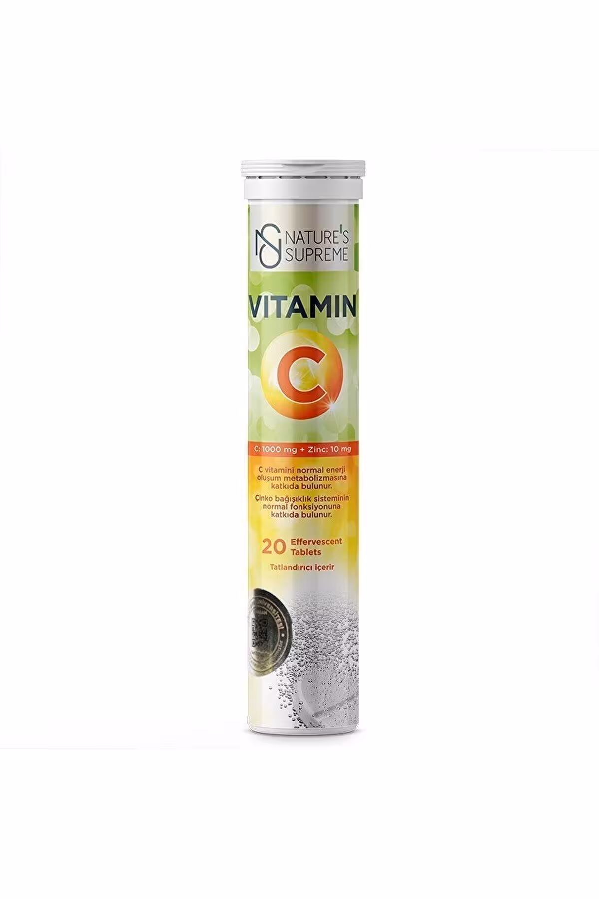 قرص جوشان ویتامین C و زینک Natures Supreme - بسته 20 عددی