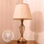 MGM ام جی ام اباژور رومیزی وسط کریستال پایه فلزی  8 گوش  104