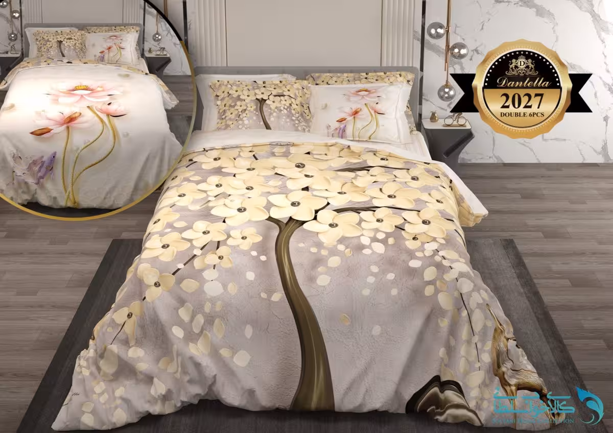 سرویس روتختی دانتلا طرح شکوفه رویایی کد 2027 دو نفره