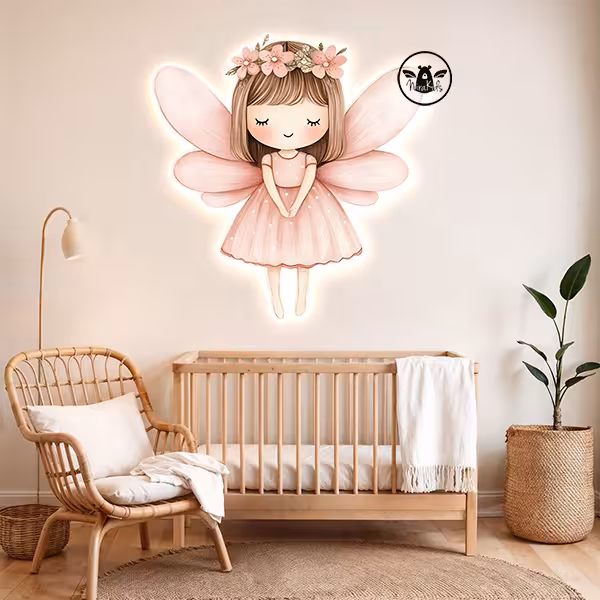 پنل نوری طرح دختر کوچولو پری