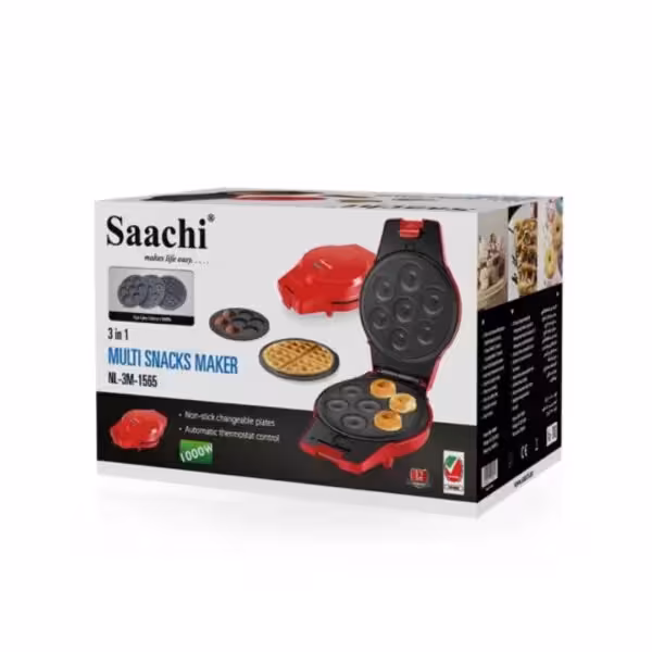 وافل ساز ساچی چهار کاره NL 3M 1566 | وافل، ساندویچ، گریل و اسنک در یک دستگاه