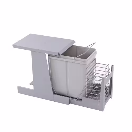 سطل زباله ریلی تک مخزن متوسط ترکیبی 23 لیتری آدلان مدل هلنا