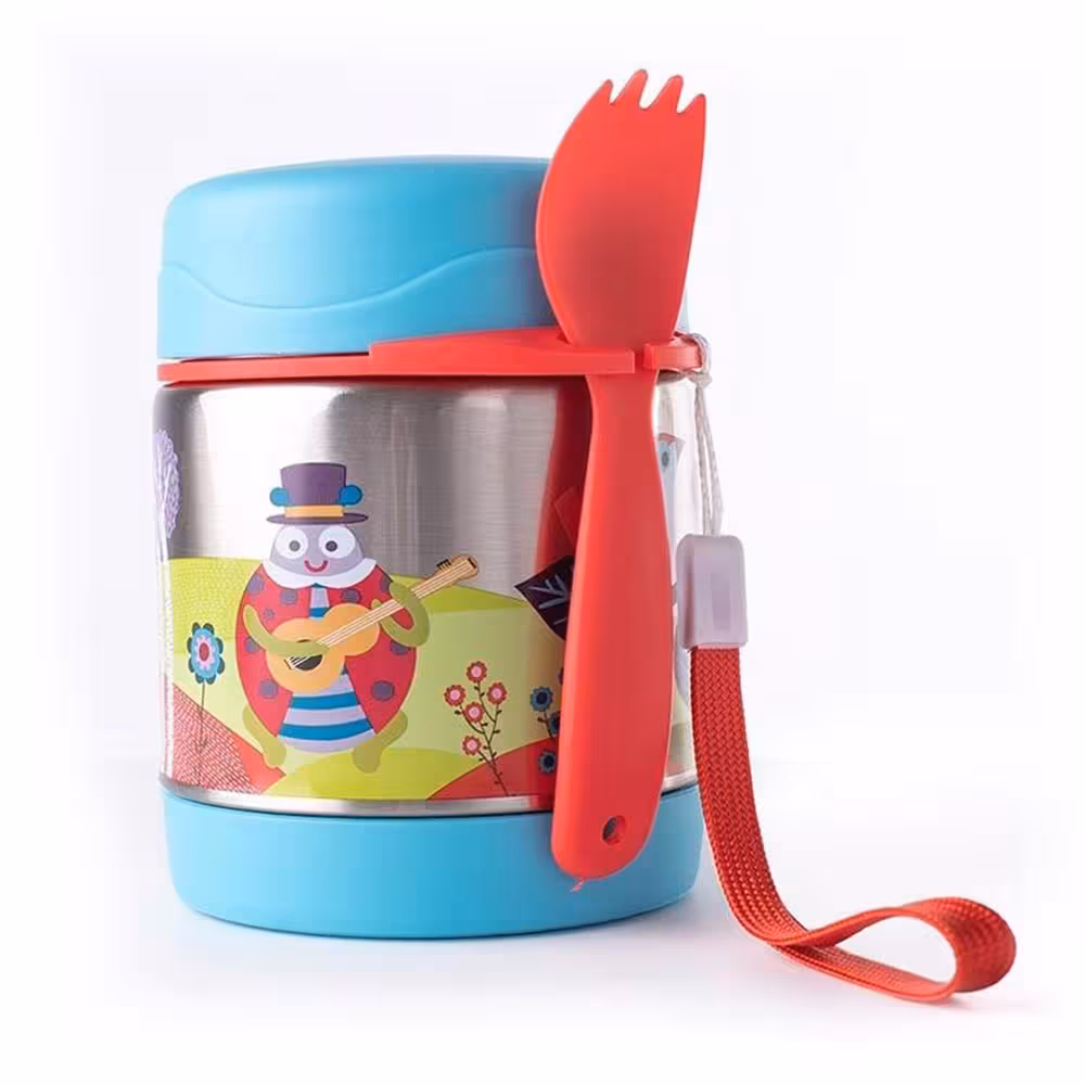 فلاسک غذا کودک طرح آبی Oops