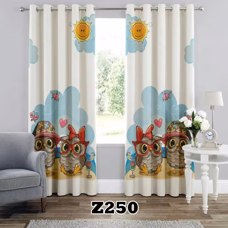 پرده سه بعدی طرح جغد