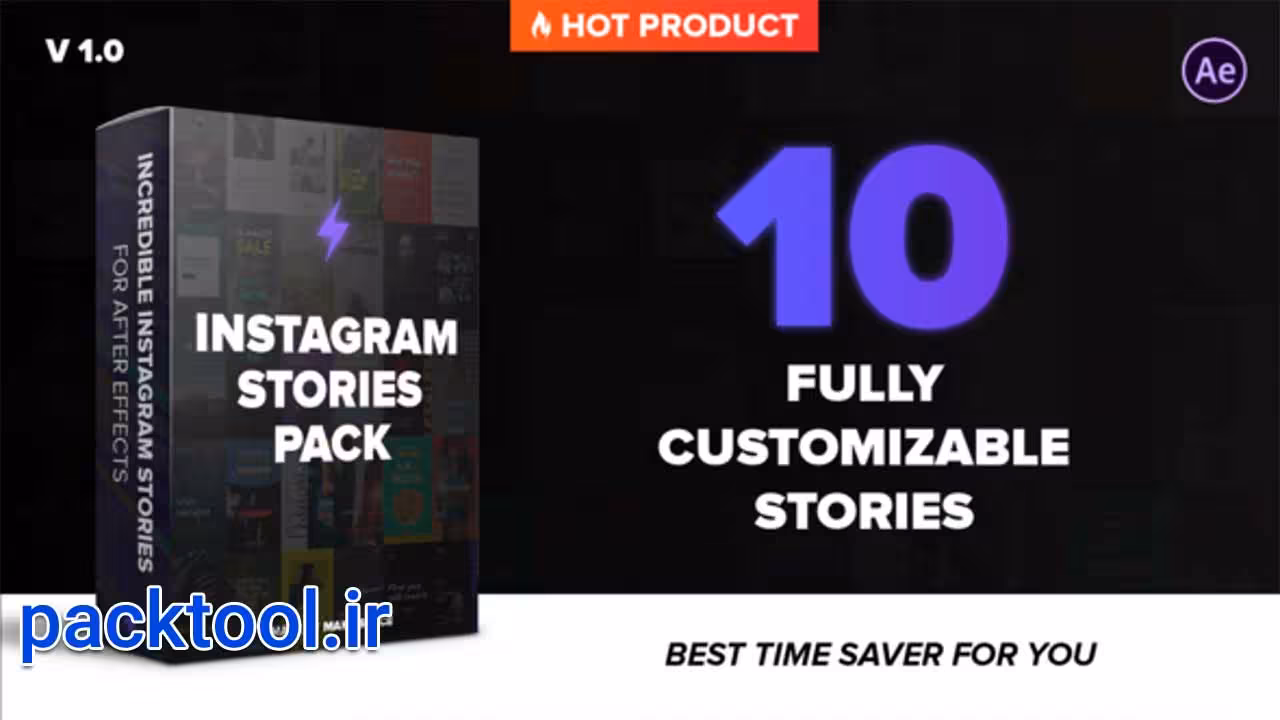 پروژه افتر افکت استوری اینستاگرام با افکت رعد و برق Lightning Stories - پک تول