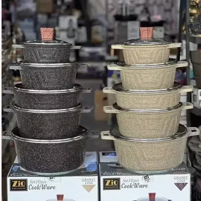 سرویس قابلمه 10 پارچه برند زیو مدل Z-7135