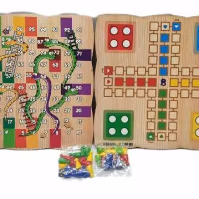 منچ و مارپله چوبی