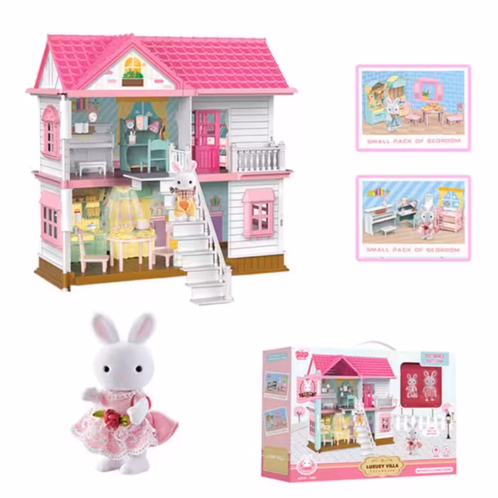 اسباب بازی مدل خانه عروسکی مدل Luxuey villa DIY کد 8823