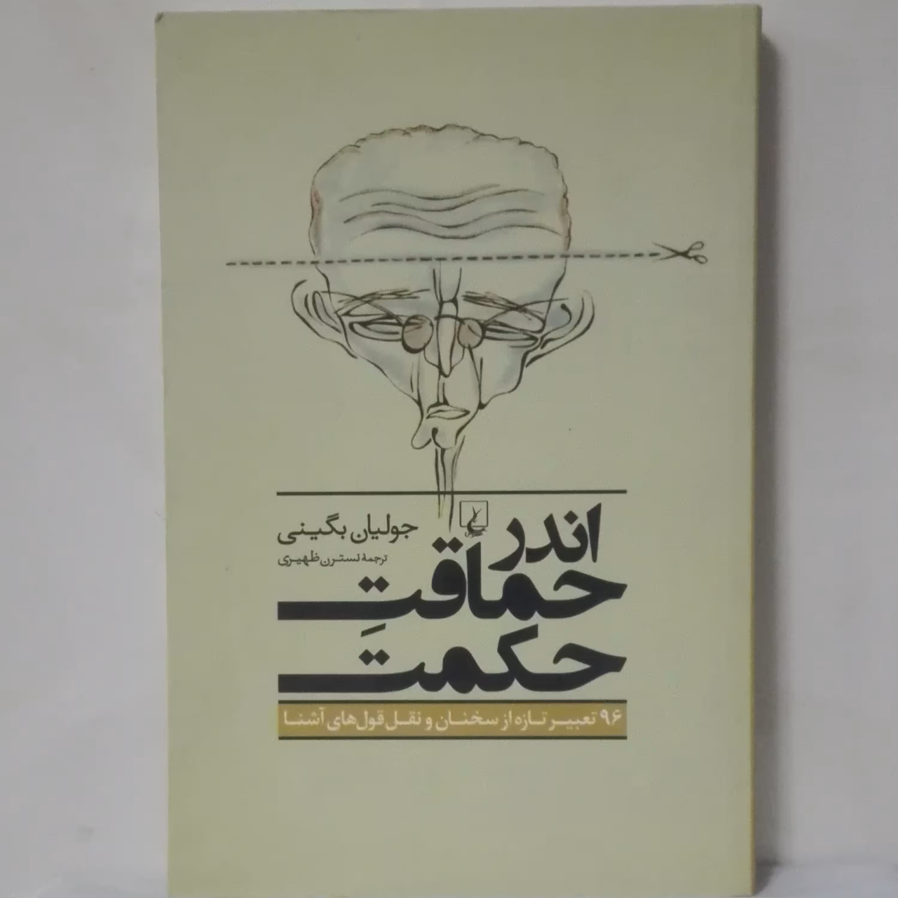 اندر حماقت حکمت نوشته بگینی ترجمه ظهیری انتشارات ققنون شومیز 249 صفحه