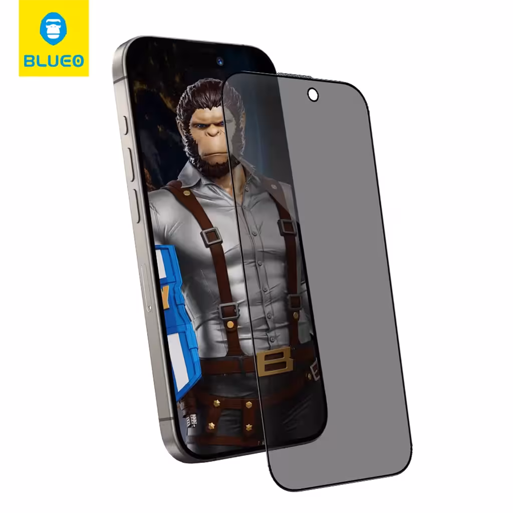 گلس محافظ صفحه پرایوسی (امنیتی) آیفون 16 پرو مکس بلوئو BLUEO Privacy Anti-PEEP Glass iPhone 16 Pro Max
