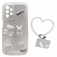 قاب Baby عروسکی برجسته النگویی مناسب برای Samsung A23-سفید