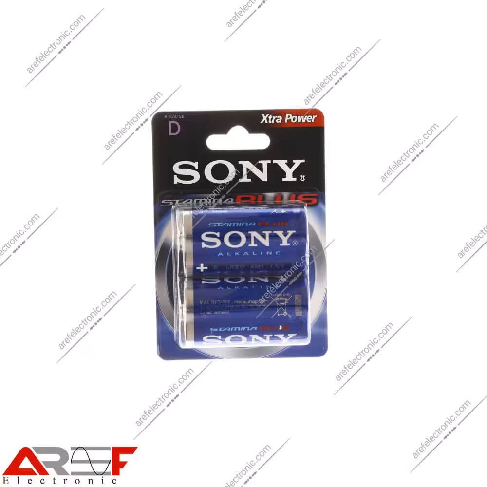 باتری سایز بزرگ D سونی مدل سوپر الکالاین STAMINA PLUS - فروشگاه عارف الکترونیک