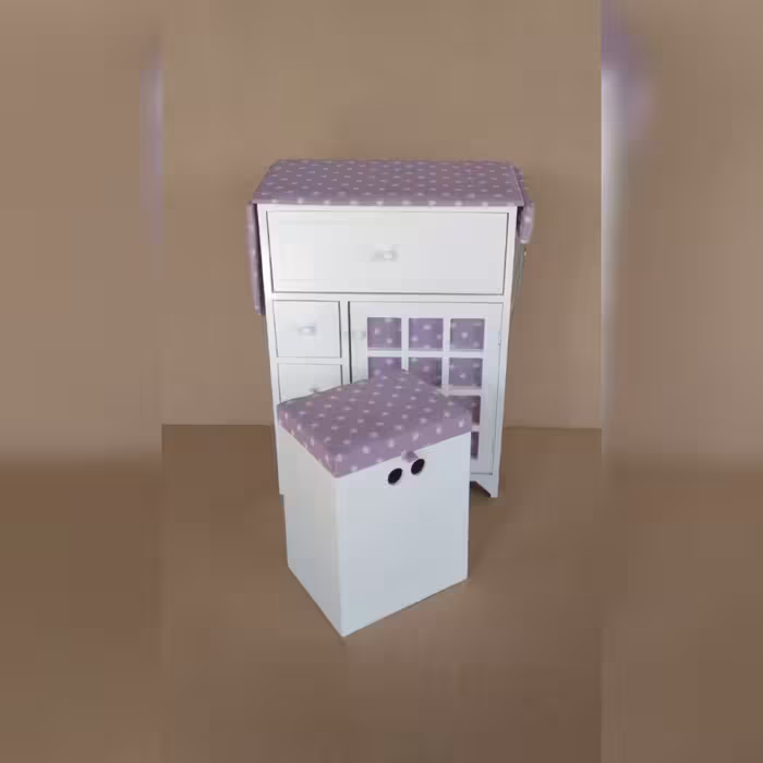 میز اتو باکس دار درب دار و بدون درب رنگ سفید 