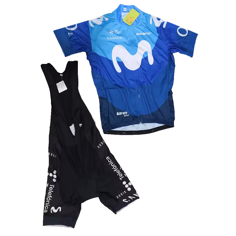 ست پیراهن و دوبنده دوچرخه سواری طرح مووی استار Movistar