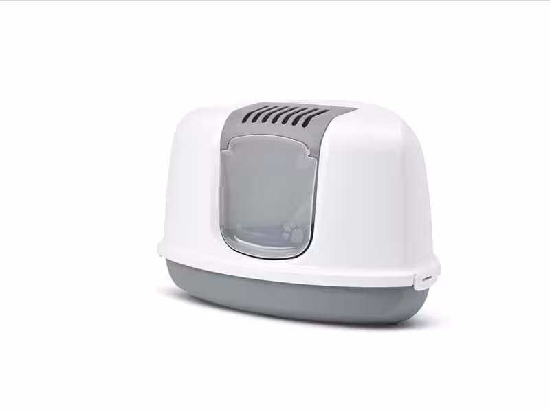 توالت مسقف گربه برند savic ساویک مدل corner رنگ خاکستری