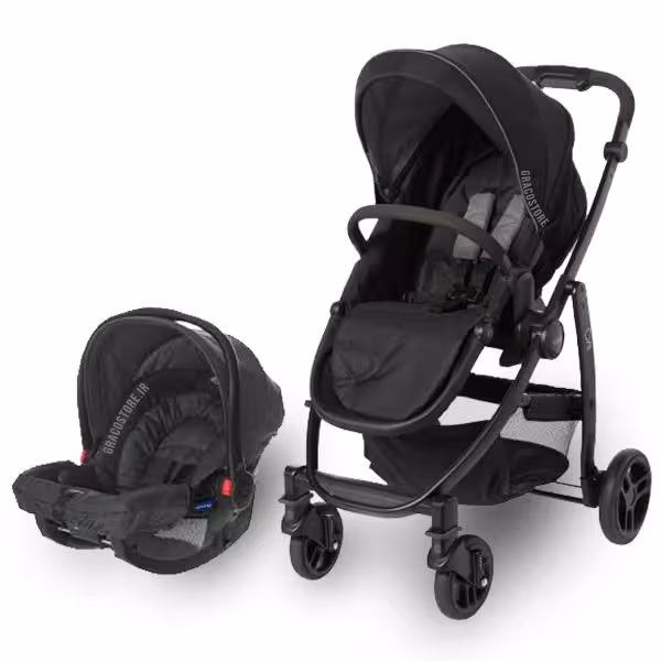 کالسکه کریر گراکو اصل امریکا مدل ایوو جدید رنگ مشکی GRACO EVO / BLACKGREY