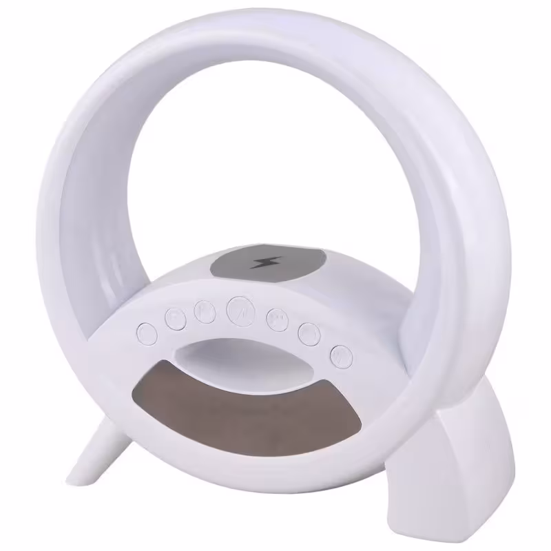 استند شارژر وایرلس و چراغ خواب رومیزی چندکاره مدل Q18 اسپیکر دار