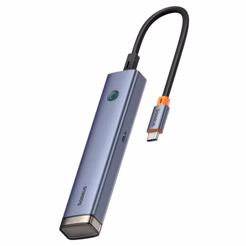 هاب 6 پورت باسئوس تایپ سی به USB 3.0/HDMI/USB2.0/Type-C PD سری UltraJoy مدل UBS-OH164 B00052802811-01