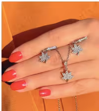 نیمست نقره جواهری کد 00142