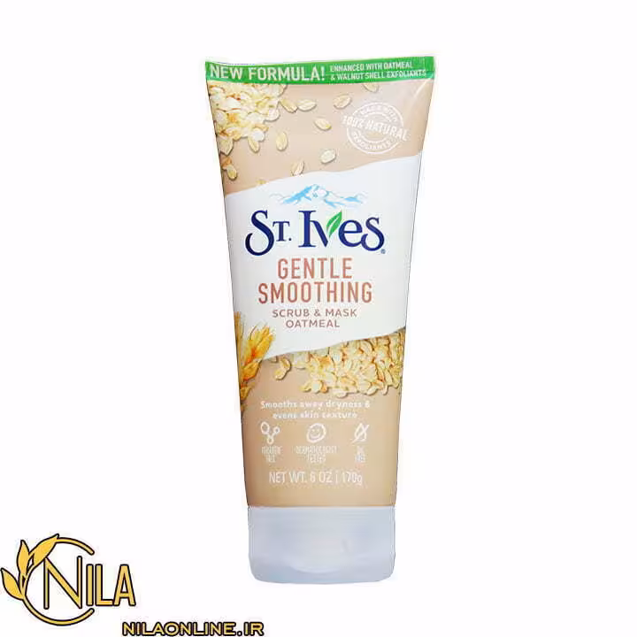 اسکراب و ماسک صورت سینت ایوز St. Ives مدل صاف و لطیف حاوی جو حجم 170 گرم