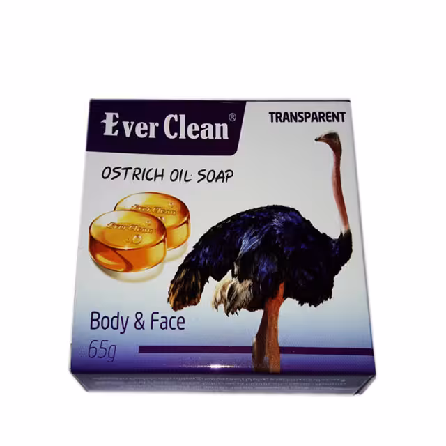 صابون شفاف حاوی روغن شتر مرغ اورکلین 65 گرمی
