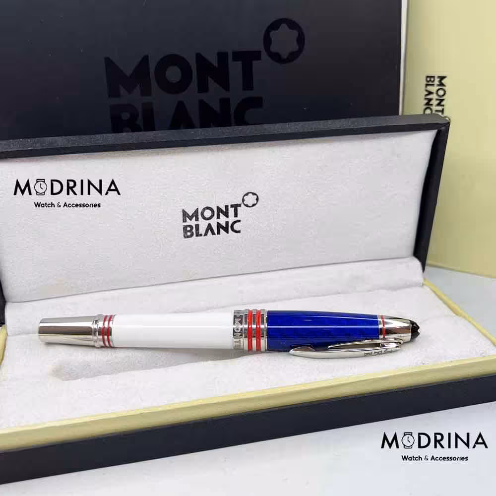 خودکار مون بلان سفید سورمه ای MontBlanc