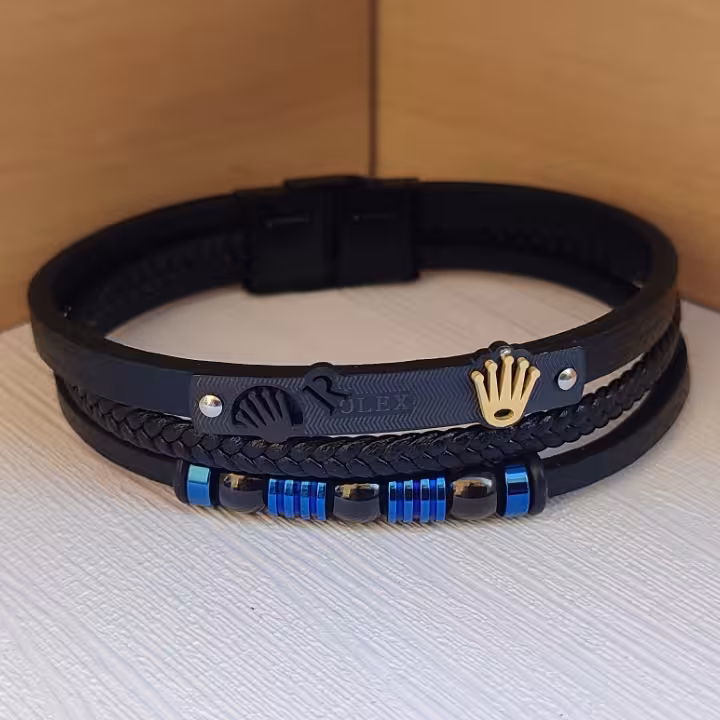 دستبند چرمی رولکس اسپرت سه دور